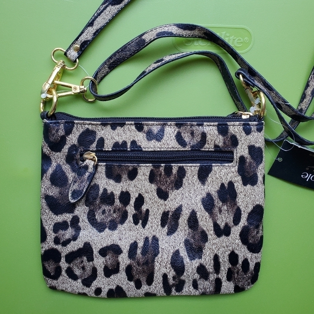 Nicole Miller Leopard Crossbody Purse - Picture 3 of 4